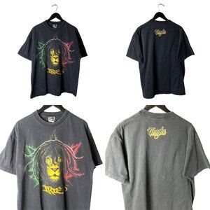 ODM Lion Graphic Tee T Shirt Vintage Y2K Large L Black Graphic